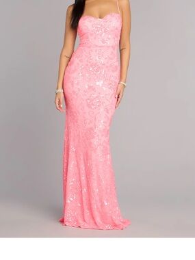 Pink Sequin Maxi Dress